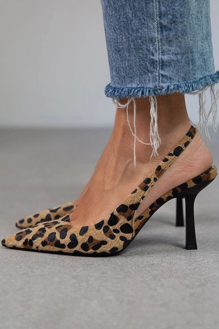 AVERY | ZAPATOS DE TACÓN D'ORSAY CON ESTAMPADO LEOPARDO
