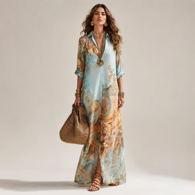 LORENA - VESTIDO CAMISERO MEDITERRÁNEO