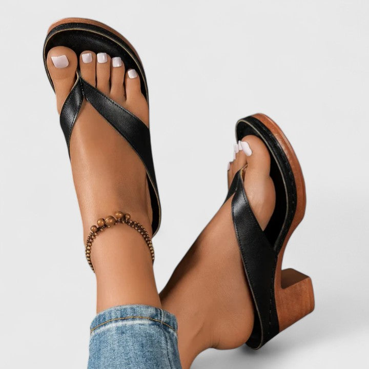 JAZRIEL | SANDALIAS DE TACÓN ORTOPÉDICO