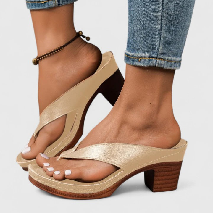 JAZRIEL | SANDALIAS DE TACÓN ORTOPÉDICO