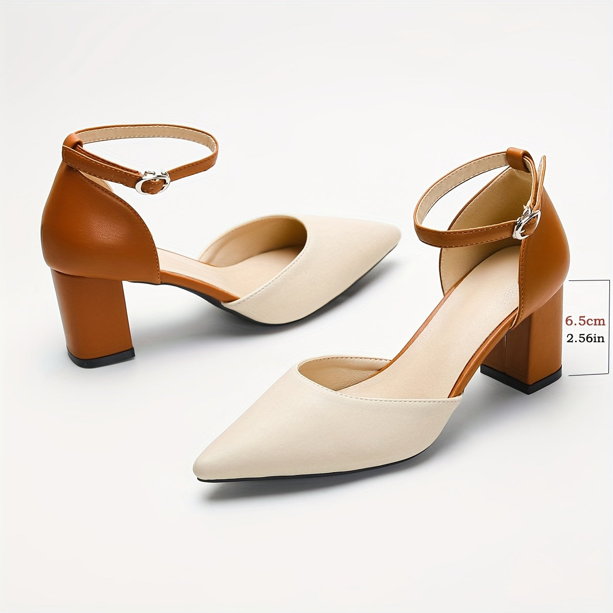MARIELLE™ | ZAPATOS DE TACÓN CON TIRAS BICOLOR