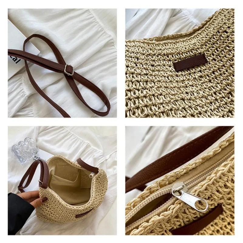 CAYETANA | BOLSO BANDOLERA DE PAJA