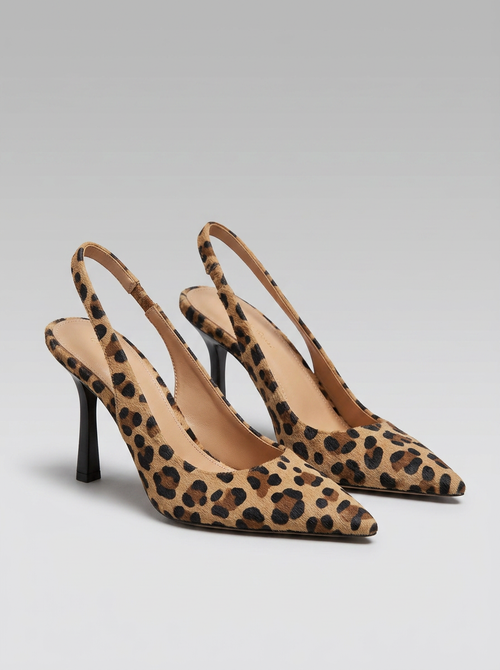 AVERY | ZAPATOS DE TACÓN D'ORSAY CON ESTAMPADO LEOPARDO