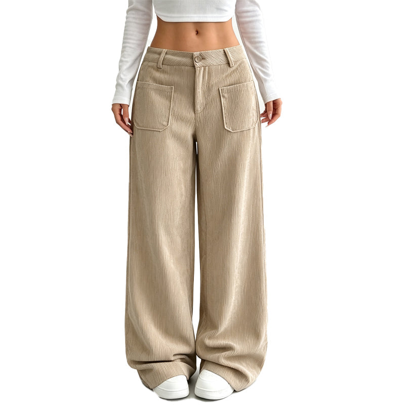 PANTALONES INFORMALES DE MUJER, DE CORTE HOLGADO Y PERNERAS ANCHAS