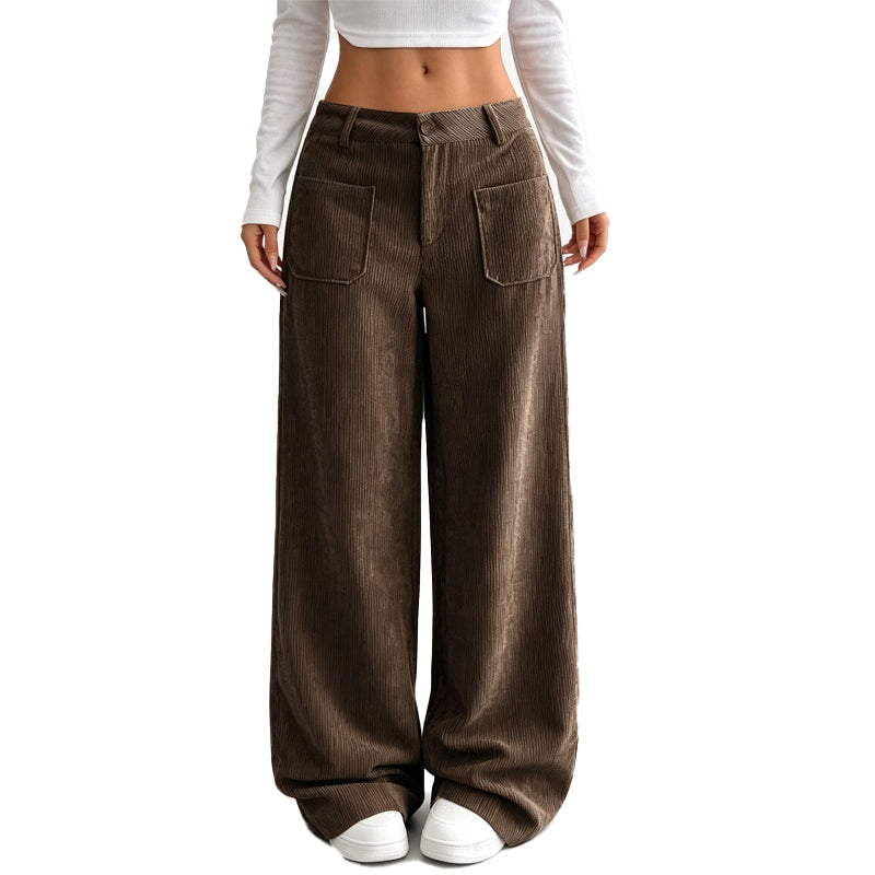 PANTALONES INFORMALES DE MUJER, DE CORTE HOLGADO Y PERNERAS ANCHAS