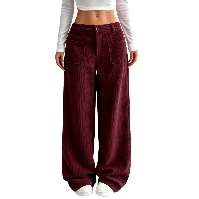 PANTALONES INFORMALES DE MUJER, DE CORTE HOLGADO Y PERNERAS ANCHAS