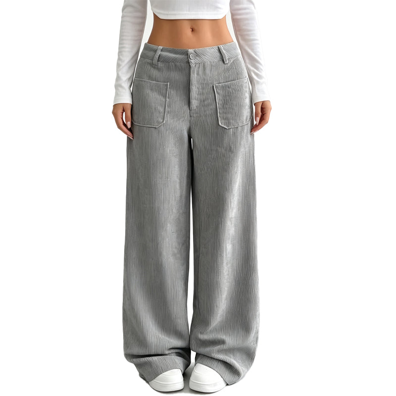 PANTALONES INFORMALES DE MUJER, DE CORTE HOLGADO Y PERNERAS ANCHAS