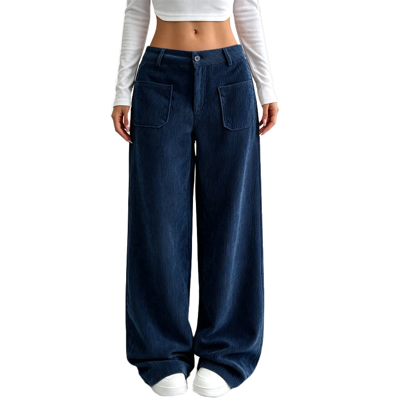 PANTALONES INFORMALES DE MUJER, DE CORTE HOLGADO Y PERNERAS ANCHAS